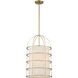 Gateway Park 4 Light 14 inch Soft Brass Pendant Ceiling Light